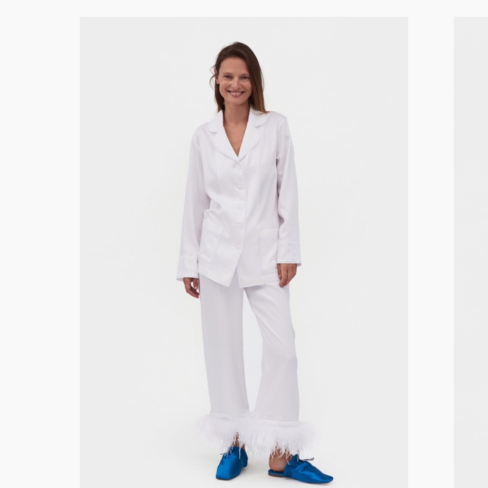 The Sleeper Party Pajama Set with Feathers